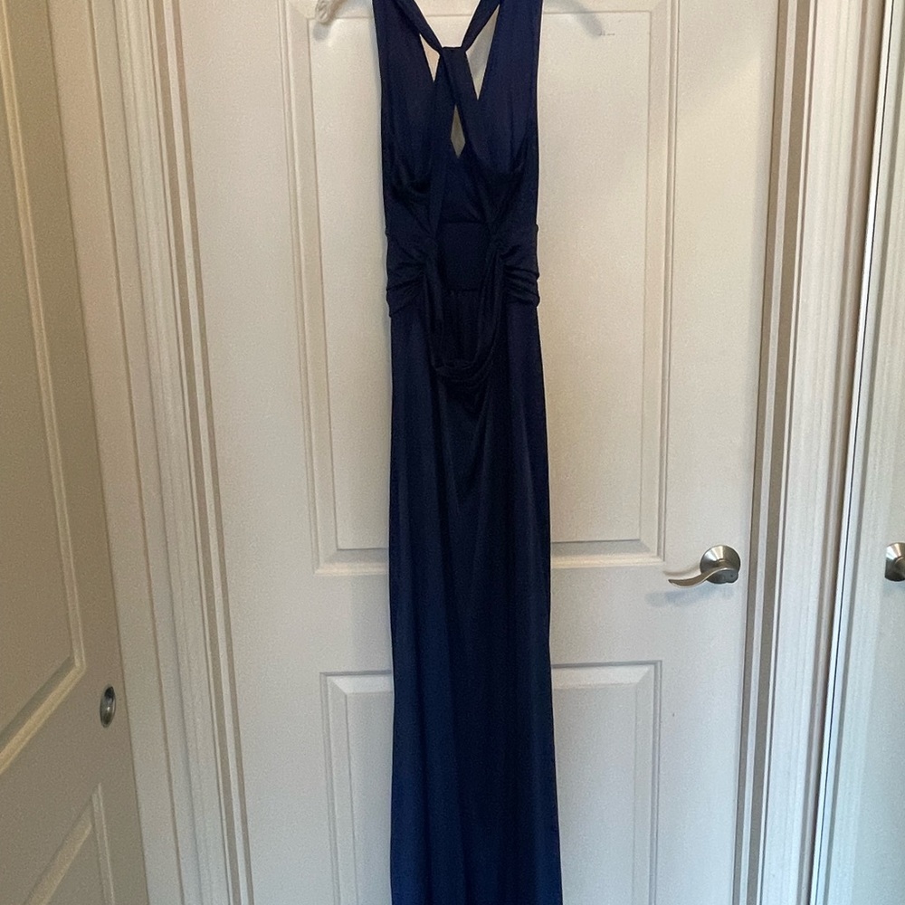 Royal Blue Express Maxi Dress with open back